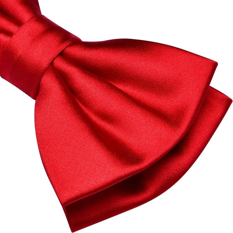 Branduce Solid Color Pre-tied Bow Tie Quality Adjustable Bowtie for Men Party Wedding - Image 3